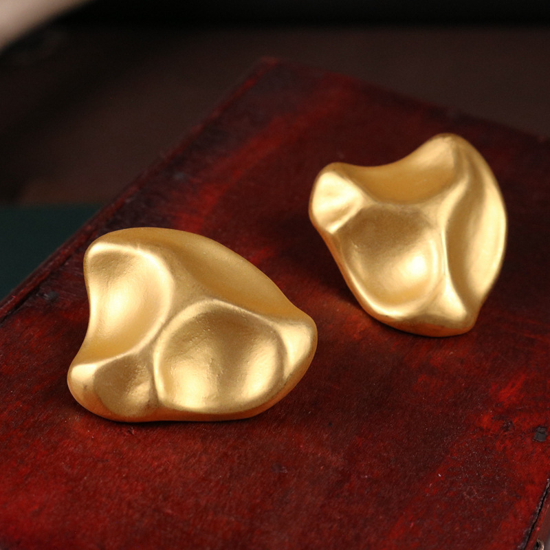 Geometric retro matte earrings