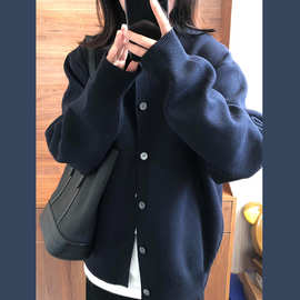 法式温柔风软糯慵懒风毛衣外套女2024秋冬季新款显瘦百搭针织上衣