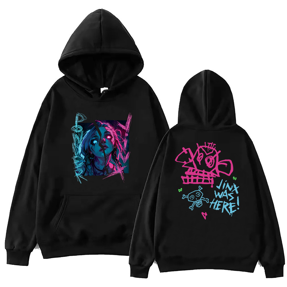 Arcane Broken Jinx Graffiti Art Hoodie Harajuku Pullover Top