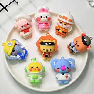 Factory Direct Supply Creative Cartoon Animal Story Keychain Doll Pendant Student Bag Pendant Gift Wholesale