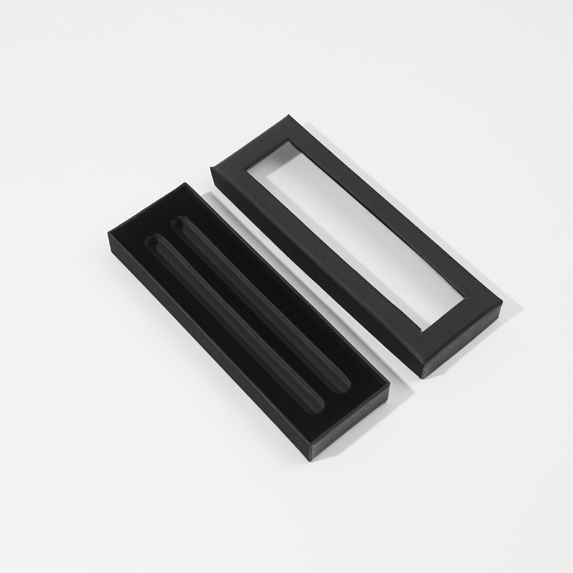 Lh - 033 - caja doble con ventana abierta negra
