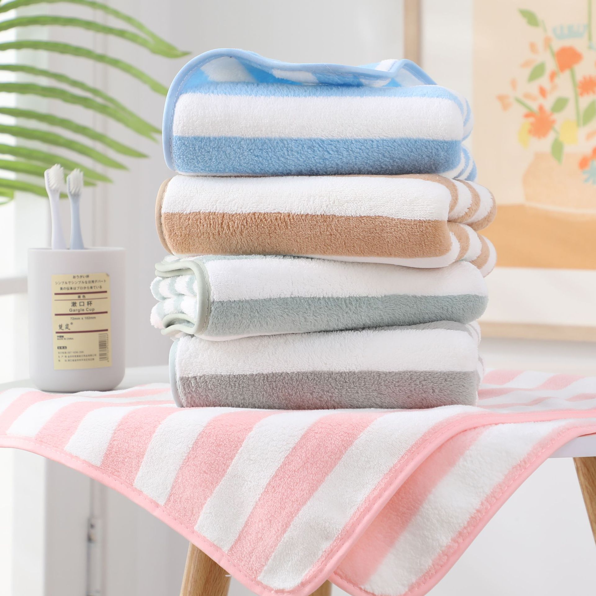 Coral fleece bath towel 70*140 adult household towel soft absorbent logo lovers bath bath towel