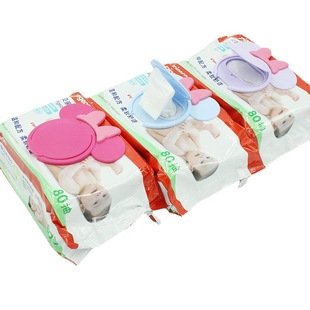 Cross-border anti-pollution and anti-drying reusable baby cartoon clamshell wet tissue paper towel wet tissue lid