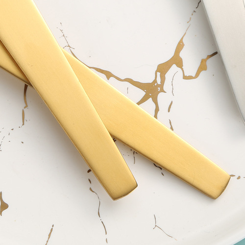 304 stainless steel ice cream spoon flat head square head spoon cake spoon dessert spoon creative seasoning spoon mixing spoon tableware