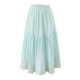 Gentle Style Round Neck Sleeveless Embroidered Vest Loof Waist Stitching Lace Vacation Long Dress Two-piece Suit