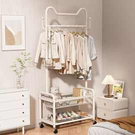 衣架落地卧室挂衣架可移动带轮家用室内网红轻奢晾衣架简易衣帽架