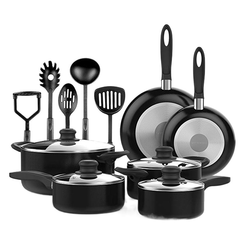 Yipinhong aluminio no-lampblack sartén antiadherente doble fondo magnético Fuego Universal sartén leche olla regalo olla traje comercio exterior