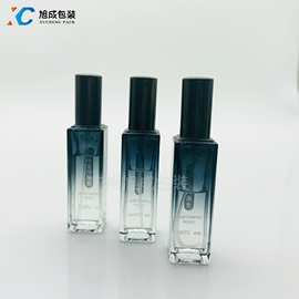 爆款 圆形香水瓶10ml渐变色精华液香水喷雾瓶 20ml螺口方形分装瓶