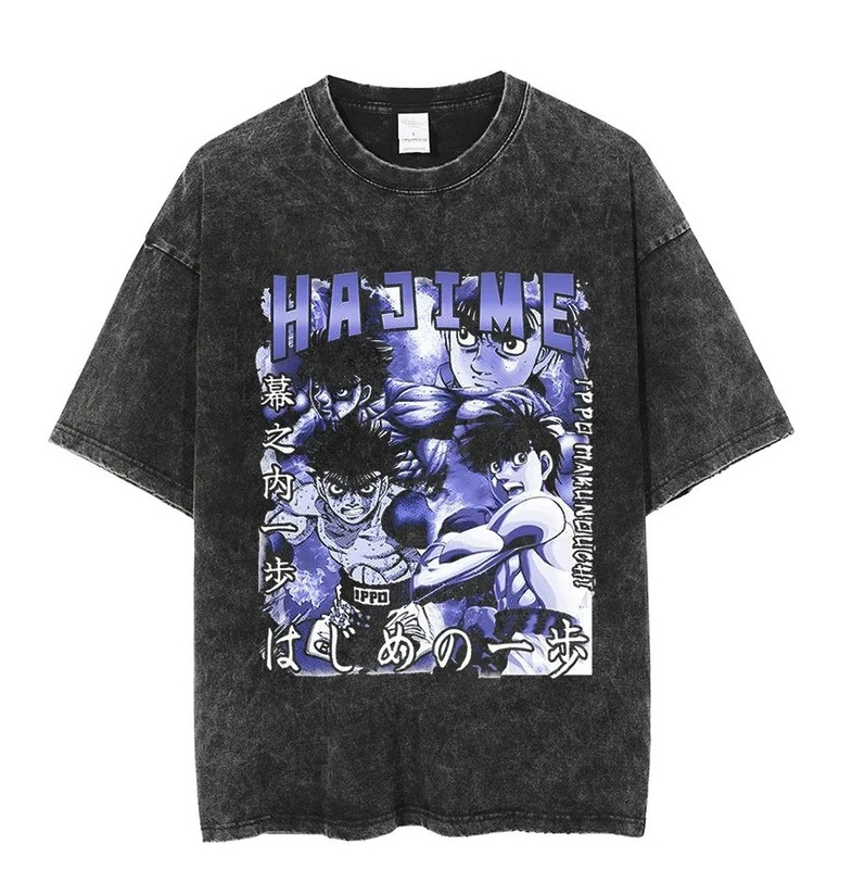 ヴィンテージウォッシュ Tシャツ アニメ Tシャツ 原宿オーバーサイズ Tシャツ|undefined