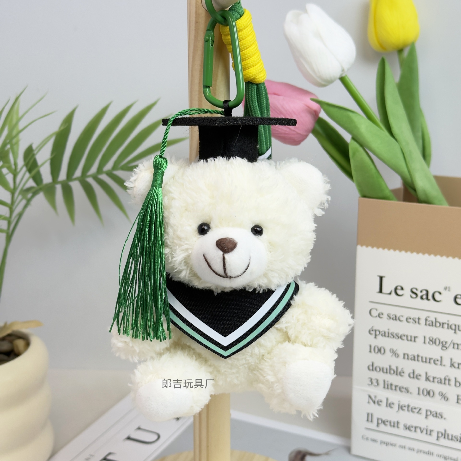 Temporada de graduación oso Teddy Teddy Teddy Teddy sombrero doctor uniformes de regalos impresa logotipo escolar