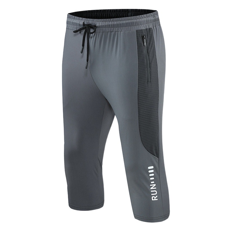 Verano fino de secado rápido pantalones de seda de hielo pantalones de chándal de los hombres 2022 pantalones casuales pantalones de los hombres recortado pantalones al por mayor moda