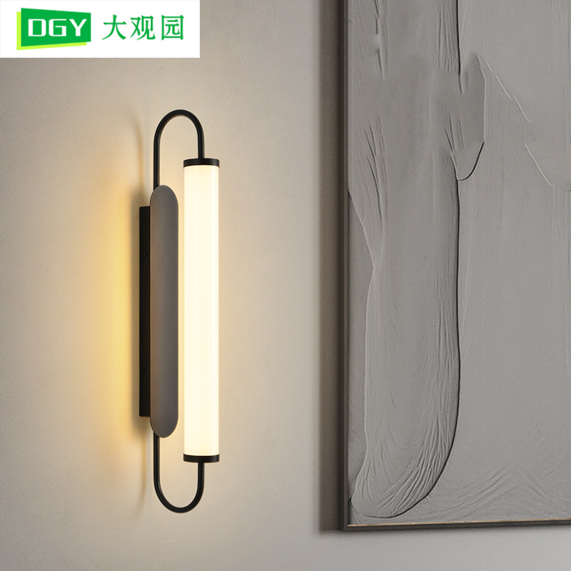 Lámpara de pared Daguanyuan para sala de estar, iluminación de pared para TV, postmoderna, sencilla, creativa, para pasillo, dormitorio, lámpara de noche 486L