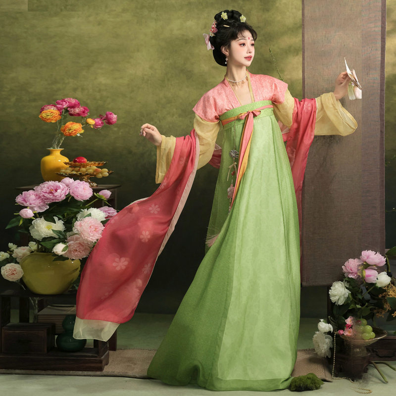 Original Tang Dynasty-Style Hanfu for Women【Chun Tang】New Model, Restored Tang-Style Waistcoat with High-Waisted Skirt, Everyday Fairy-Like Spring and Summer Style Original Tang Dynasty-Style Hanfu for Women【Chun Tang】New Model, Restored Tang-Style Waistcoat with High-Waisted Skirt, Everyday Fairy-Like Spring and Summer Style