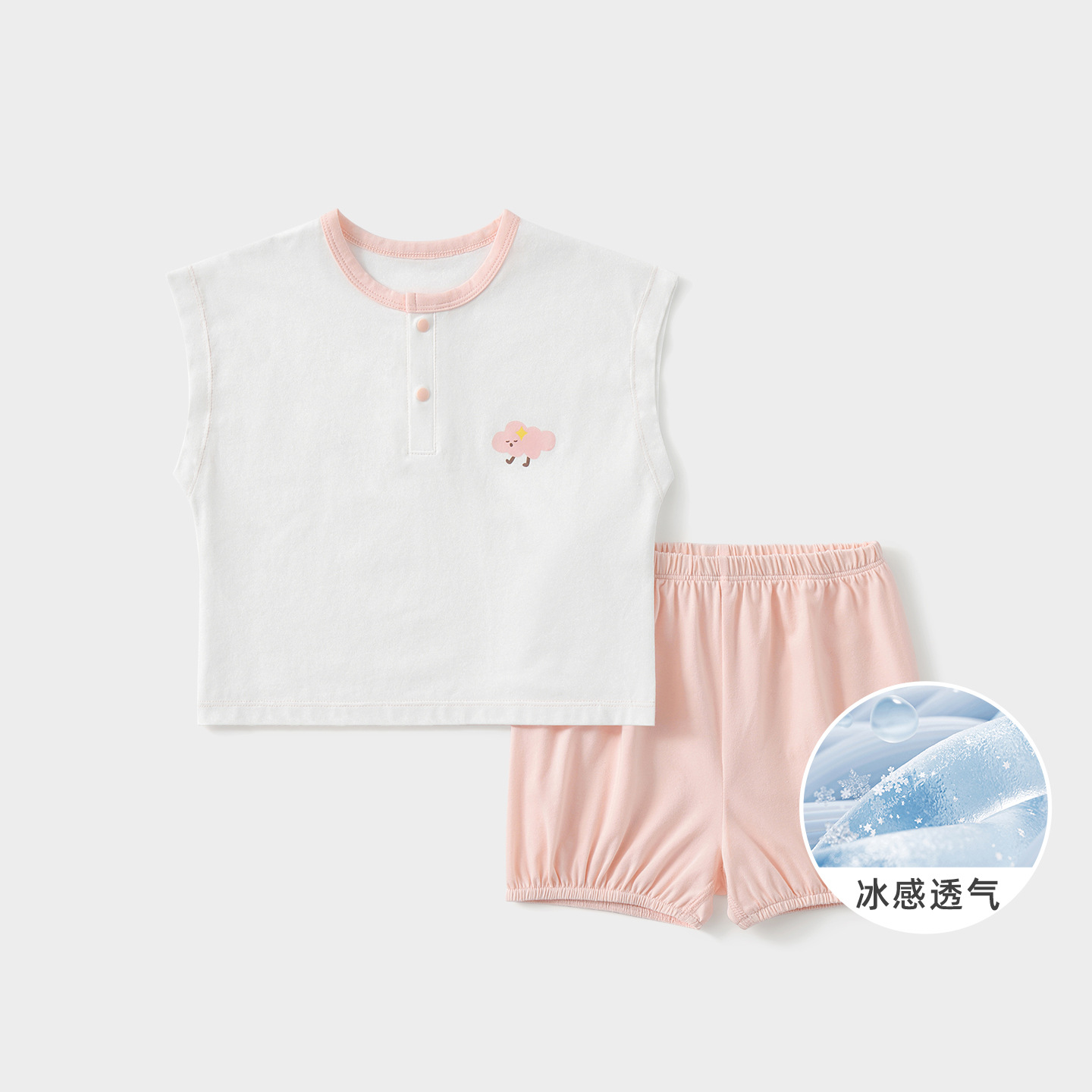 Trajes de bebés de verano para niños sin mangas pijamas delgados para niños y niñas separación de ropa de verano para bebés