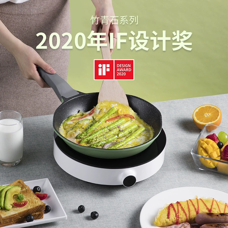 Кулинария Большой Император Бамбук Bluestone Maifan Каменный Цвет Большой V Маленький V Сковорода с антипригарным покрытием Сковорода для стейка для газовой индукционной плиты