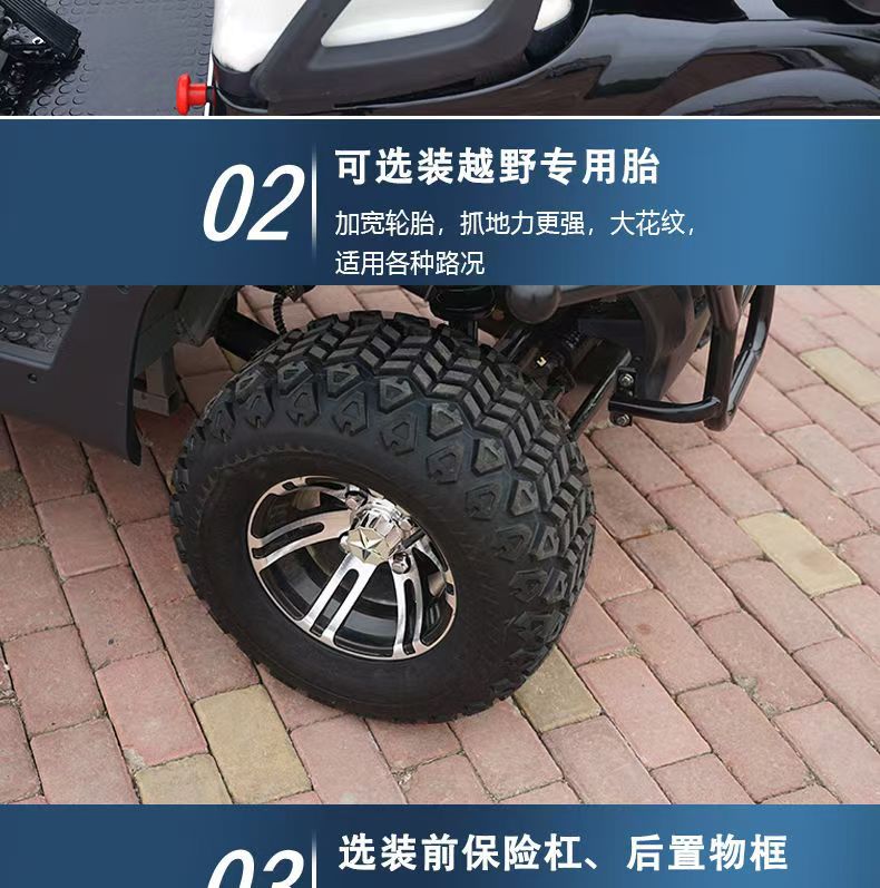 New Model Golf Cart Electric Four-Wheeler 2-8 Seat Sightseeing Car for Tourist Areas and Parks