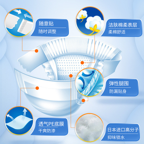 Anko New Adult Diapers Elderly Incontinence Pads Maternity Snap-in Diapers Enhanced Leak Protection