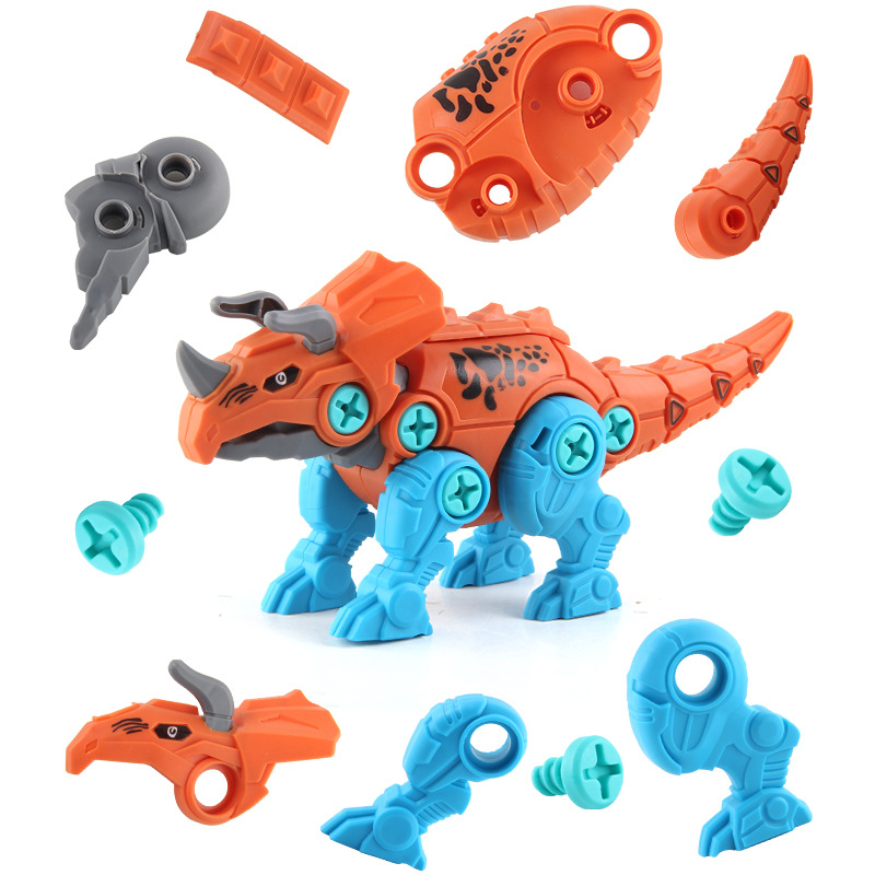 Desmontaje transfronterizo dinosaurio juguete destornillador manual para niños DIY montaje desmontaje dinosaurio modelo juguete al por mayor