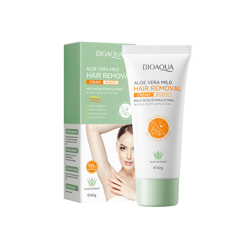Comercio exterior personalizado transfronterizo aloe vera crema depilatoria suave no estimula la depilación rápida crema depilatoria productos para el cuidado de la piel OEM OEM image 6