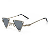 Glasses solar-powered, triangle, metal sunglasses, punk style, European style