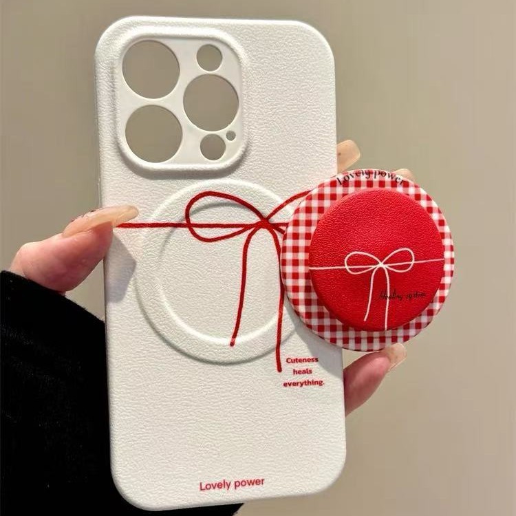 Lazo de cinta ins coreano para iphone16 magnético 14 Apple 15ProMax funda para teléfono móvil 13P chica