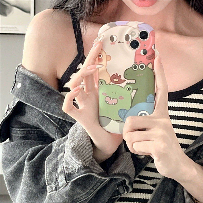 Яблоко, монстр, совместимый динозавр, iPhone14 Pro, iPhone 15, силиконовый чехол для телефона, iphone, 12