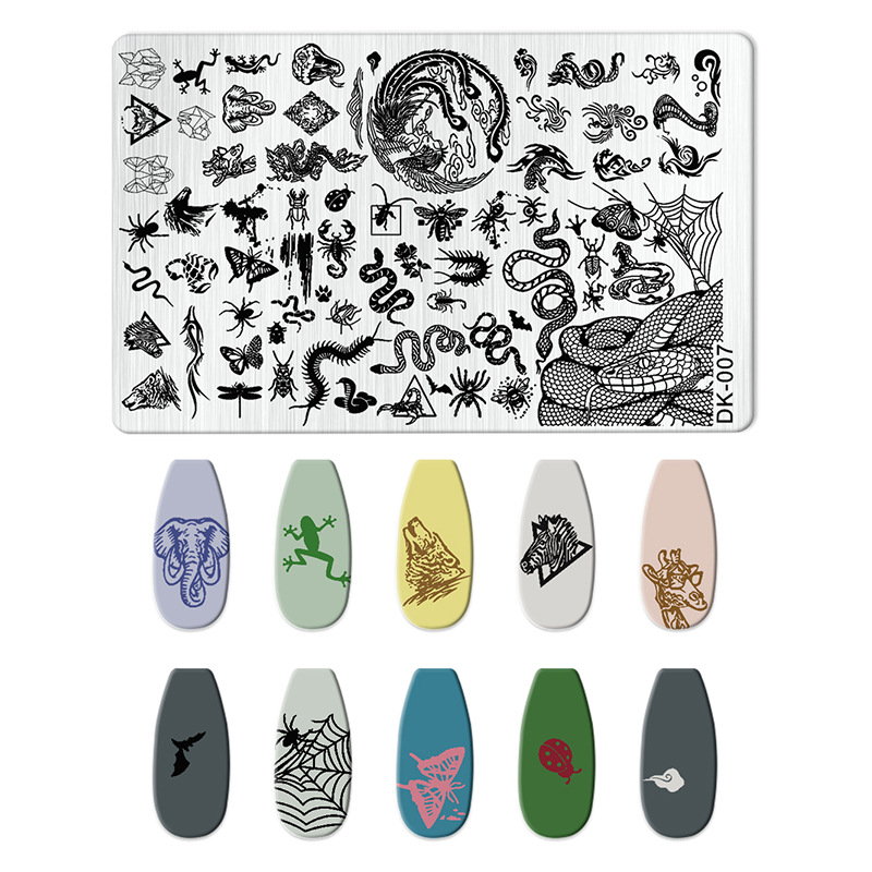 Cross-Border Printing Templates for Nail Art, Rectangular Plates for Painting, New Designs in Stock, Wholesale Accessories in Multiple Colors