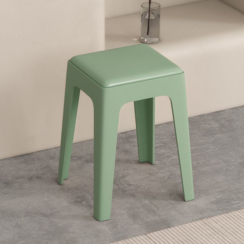 Taburetes de plástico, taburetes de paquete blando extra grueso, taburetes de paquete blando, taburetes cuadrados, taburetes de mesa de comedor modernos y simples, bancos altos.