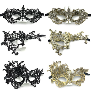 Sexy Gothic Lace Mask Set with Necklace, Hairband, Earrings, Gloves and Eye Mask
