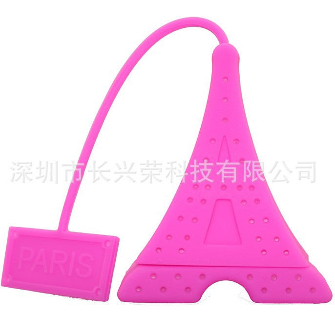 迷你埃菲尔铁塔茶包茶漏 创意巴黎铁塔硅胶茶匙滤茶器 硅胶泡茶器