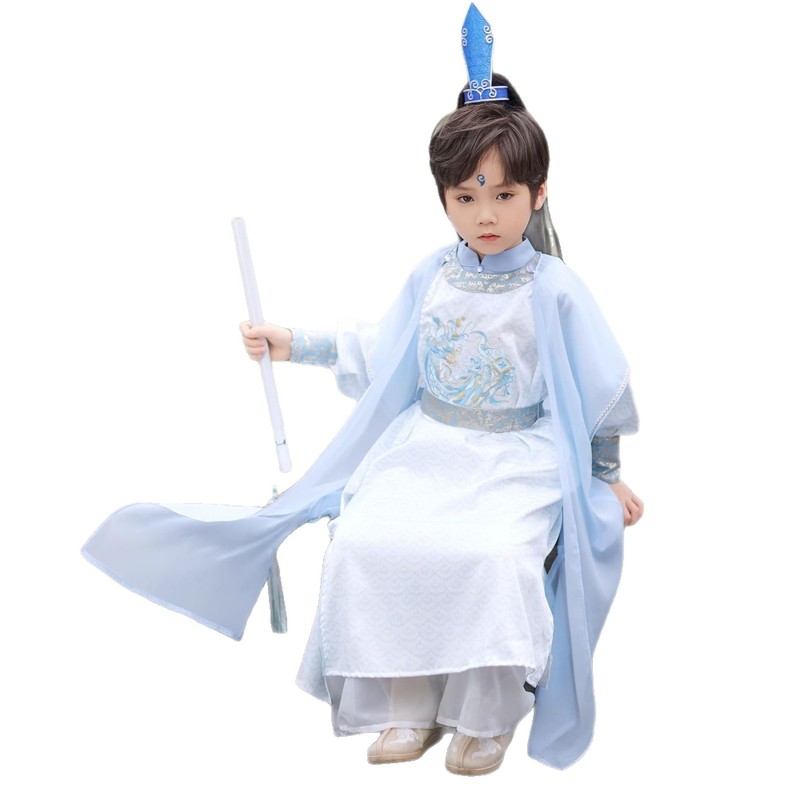 男孩汉服敖丙哪吒套装cos儿童魔童降世闹海动漫哪咤2表演出服装春|undefined