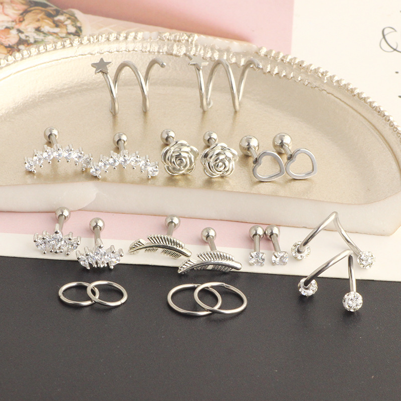 Labret piercing jewelry detail image
