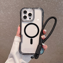 爱唯新品东南亚跨境IP16 Pro max手绳磁吸美腰三合一四角防摔手机