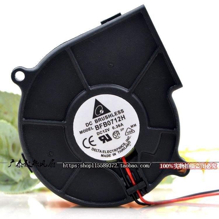 Delta Bfb0712H 7530 12V 0.36A Turbo Fan Projector Cooling Fan Delta Bfb0712H 7530 12V 0.36A Turbo Fan Projector Cooling Fan