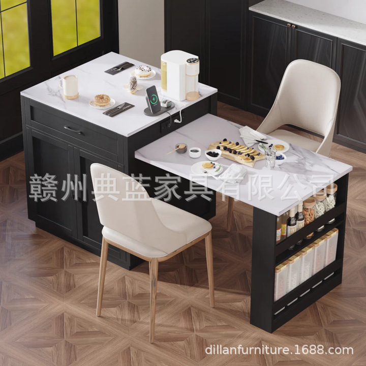 Bar transfronterizo tipo tablero de mesa bar de partición moderna simple en una sala de estar balcón ocio gabinete de comedor en la isla