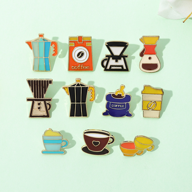 Modern Style Cup Alloy Enamel Plating Unisex Brooches display picture 3