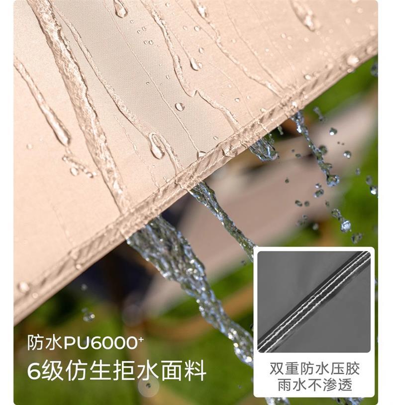 Primitive-Style Canopy Tent Outdoor Table and Chair Camping Black Glue Sunshade New Type Picnic Sun Protection Tarp