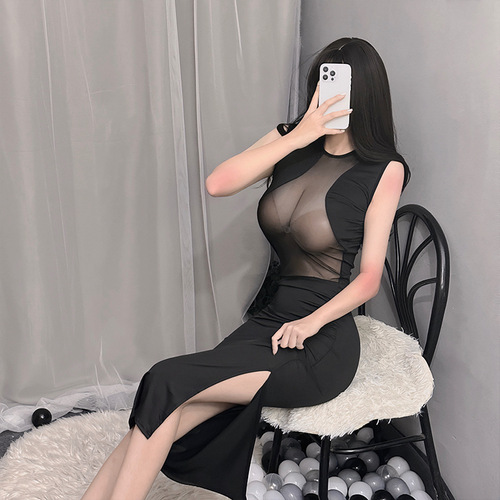 Qian Yumo sexy sexy underwear see-through dress temptation see-through passion free sexy suit nightgown one-piece