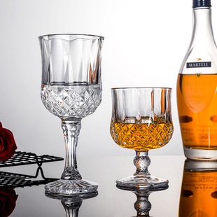 Manufacturer Wholesale Red Wine Glass Jade Crystal European Creative Classical Diamond Pattern Glass Goblet Foreign Wine Champagne Glass