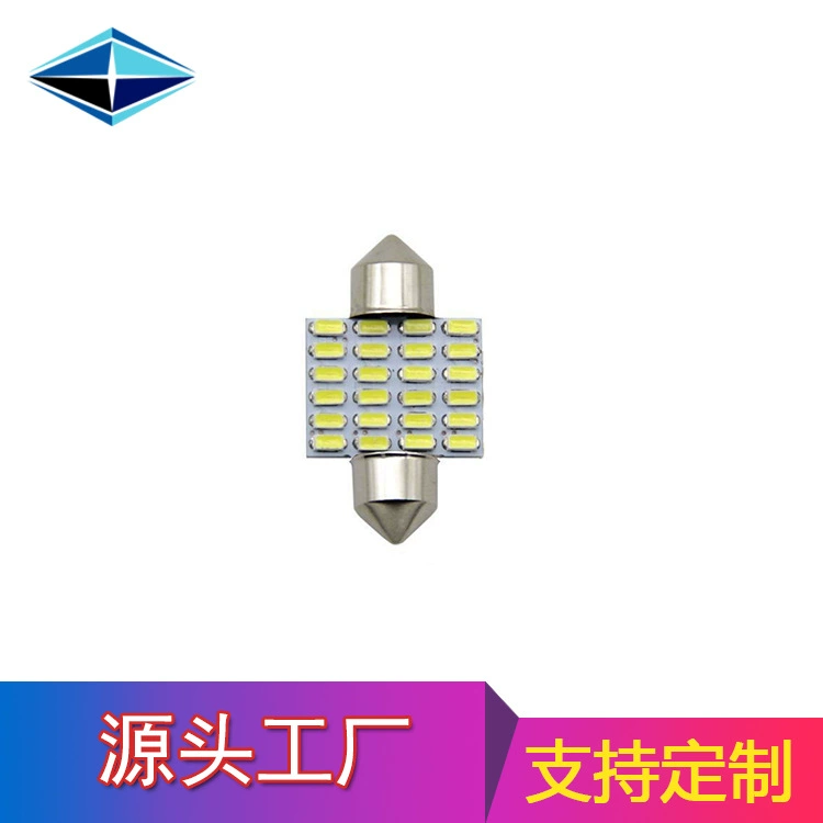 Фабрика оптом декодирования 12-24V бесступенчатая крыша свет 3014 24SMD 31mm автомобиль светодиодный двойной наконечник свет для чтения