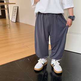 卫裤男童潮牌日系束脚裤宽松百搭秋季港风工装运动裤收口休闲裤