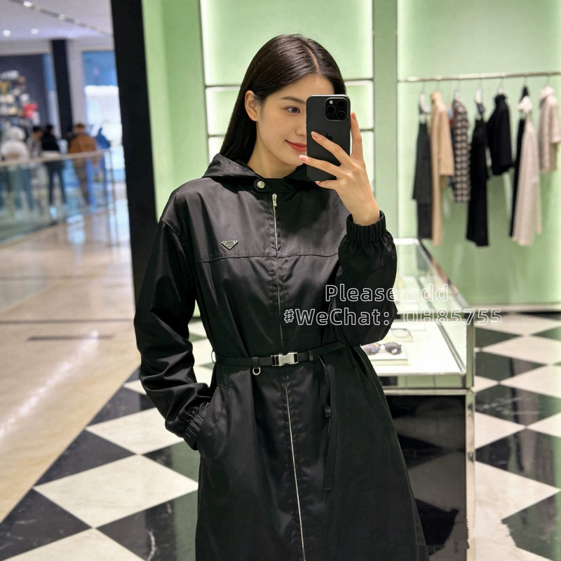 Shenzhen Nanyou 2026 New Mid-Length Waist-Cinched Hooded Trench Coat for Autumn and Summer, Casual Fashionable Versatile Jacket for Young Women Shenzhen Nanyou 2026 New Mid-Length Waist-Cinched Hooded Trench Coat for Autumn and Summer, Casual Fashionable Versatile Jacket for Young Women