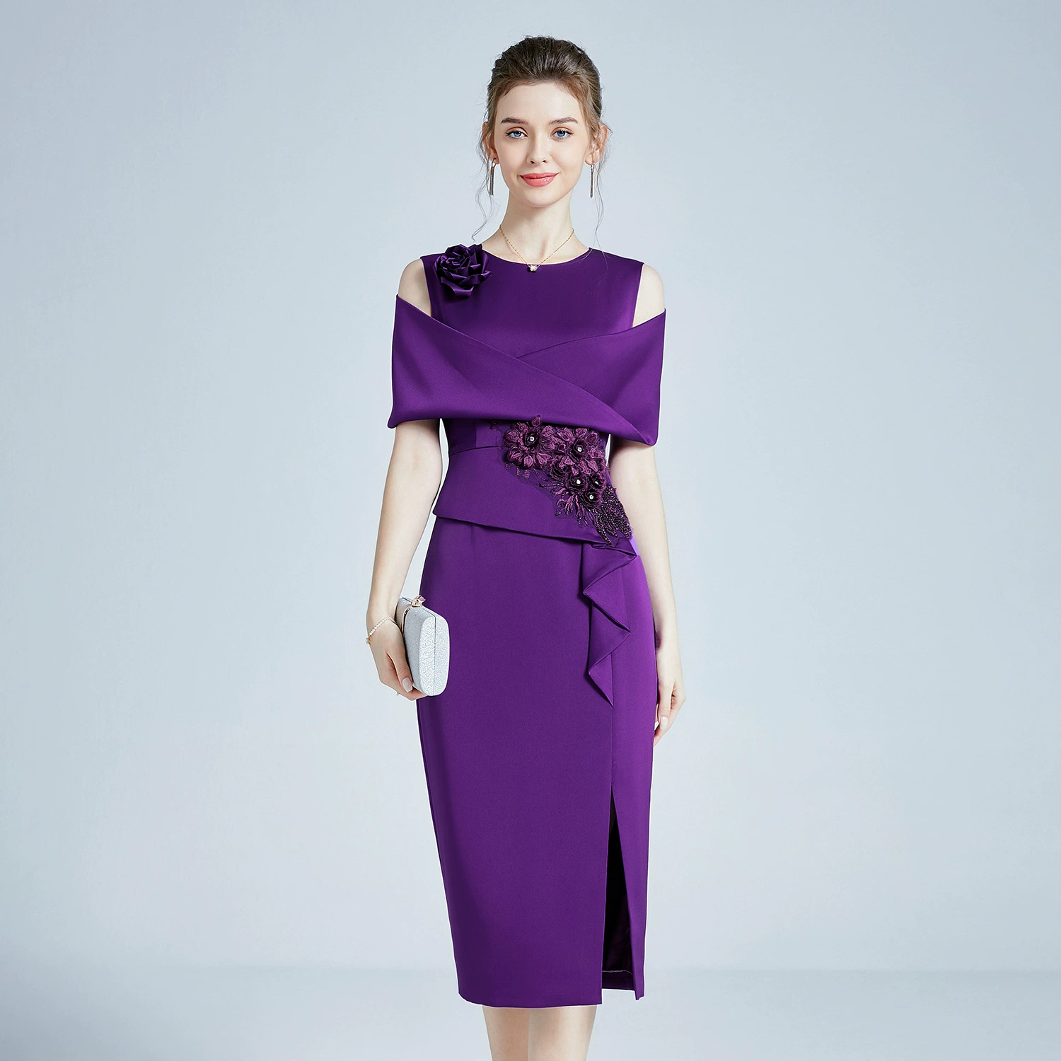 Шэньчжэнь высокого класса банкетное платье молодая мама мода платье свадебное платье большой новый размер платье одно поколение