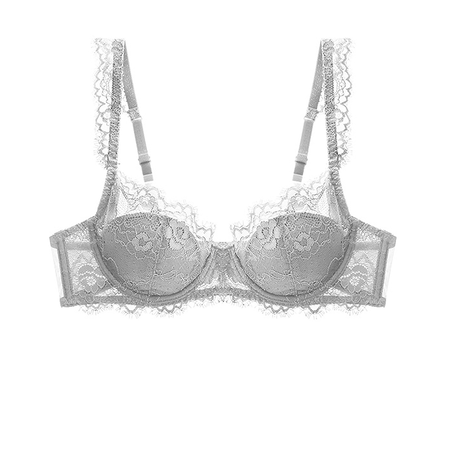 Ropa interior de encaje sexy transfronteriza estilo fino conjunto de sujetador rojo recogido año natal sujetador puro francés bragas mujeres