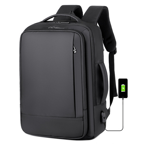 Cross-border USB charging backpack backpack men's business waterproof expansion expansion computer bag dual-purpose college student bag
