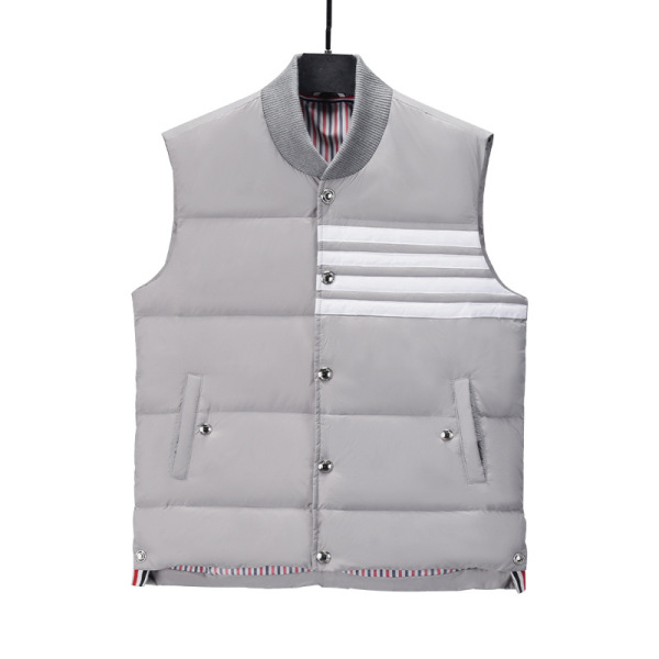 Demi-season velvet vest with down for men and women