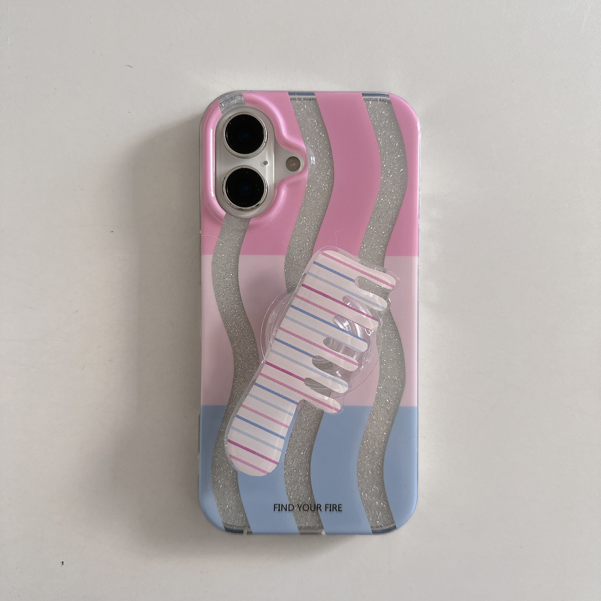 Rayas onduladas de color de nicho para Apple 16Pro funda para teléfono móvil 15ProMax peine 14/13 nuevo 16PM