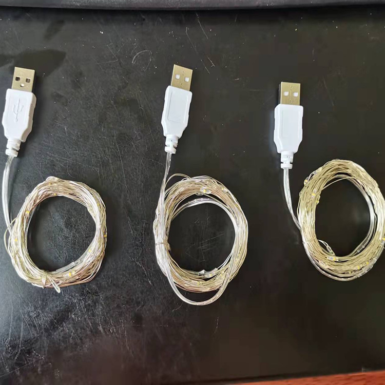 led铜线灯串usb 插头串灯卧室网红七彩铜丝灯串铜线灯串灯 USB