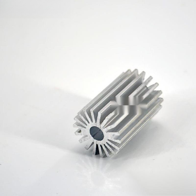 Metal round LED lights solar-powered, radiator, flashlight