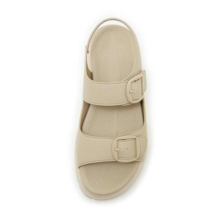 Sandal nữ quai ngang khóa kim loại đế xuồng cao gót 9 cm — màu đen, màu hồng, màu mơ chi tiết 29